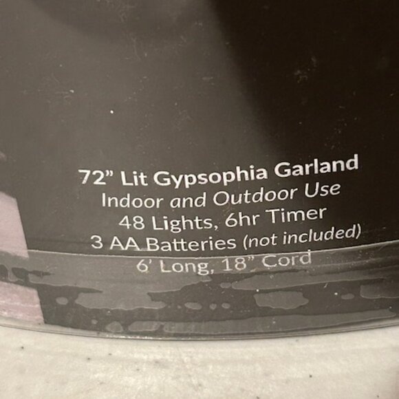 Baby's Breath Lighted Garland -Battery Operated with Timer - SALE - Picture 7 of 7